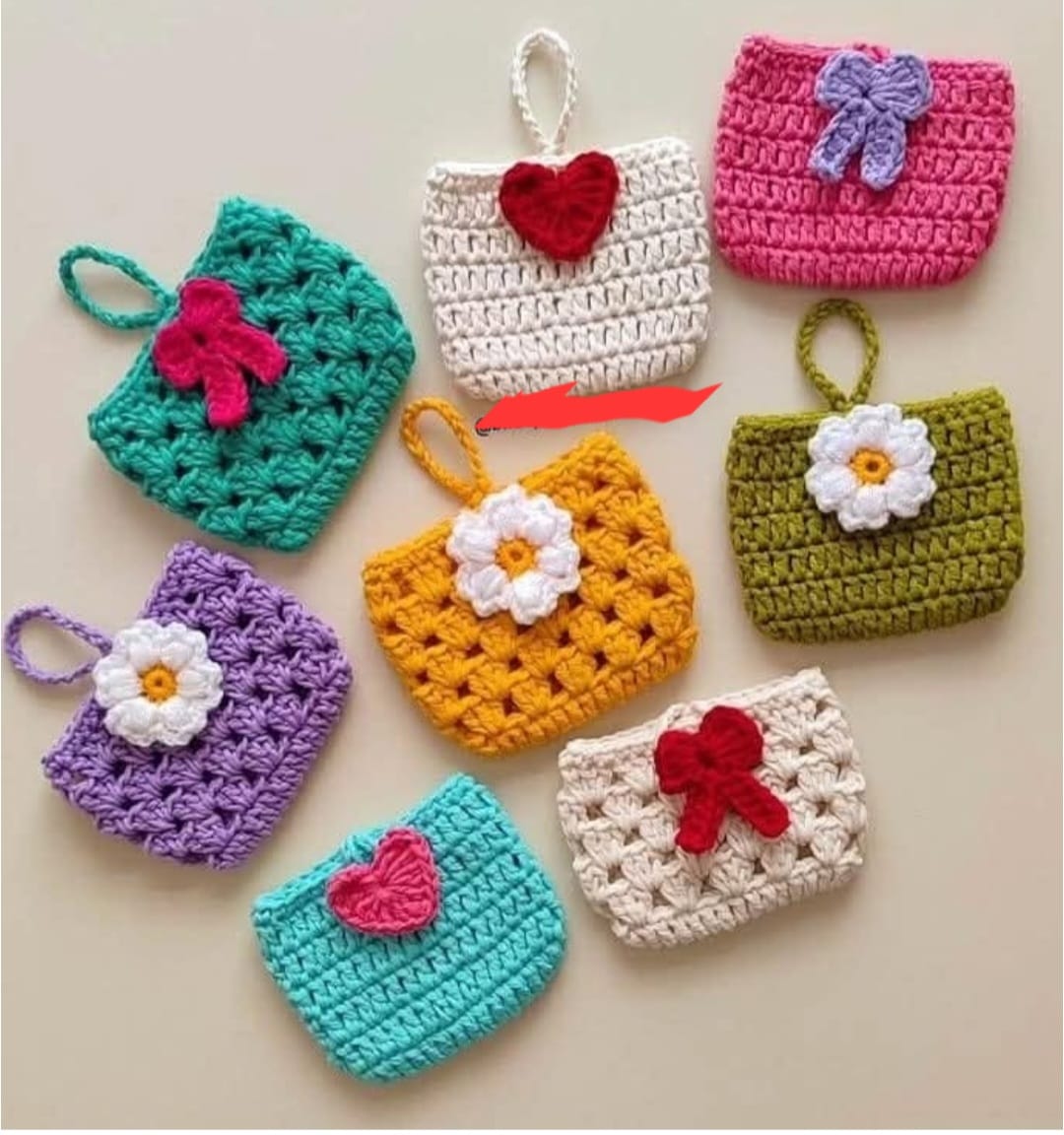 Handmade Crochet Hair Scrunchies Set
